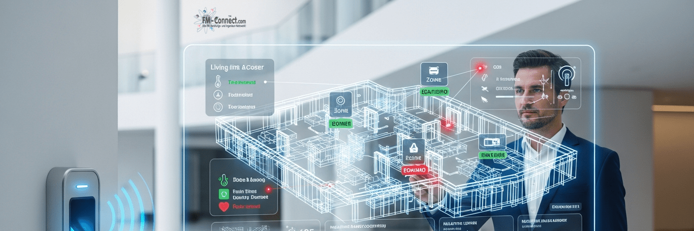 Darstellung von IoT-Technologien und vernetzten Systemen in Smart Buildings